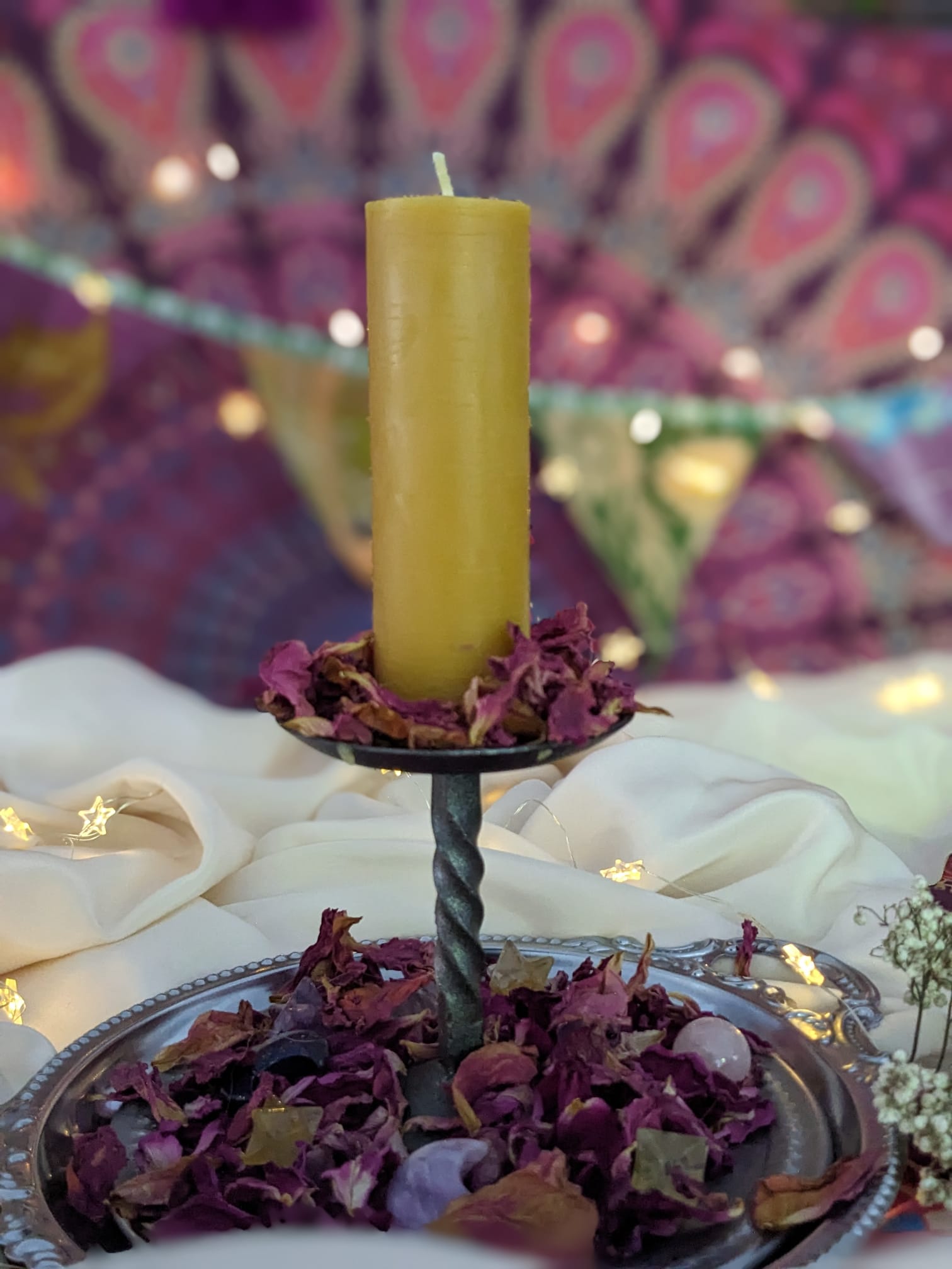 Beeswax Tall Pillar: A Simple and Elegant addition to your sacred space.