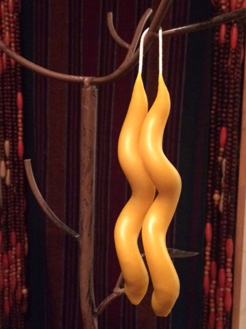 Hand Dipped Beeswax Amaru Taper Candles